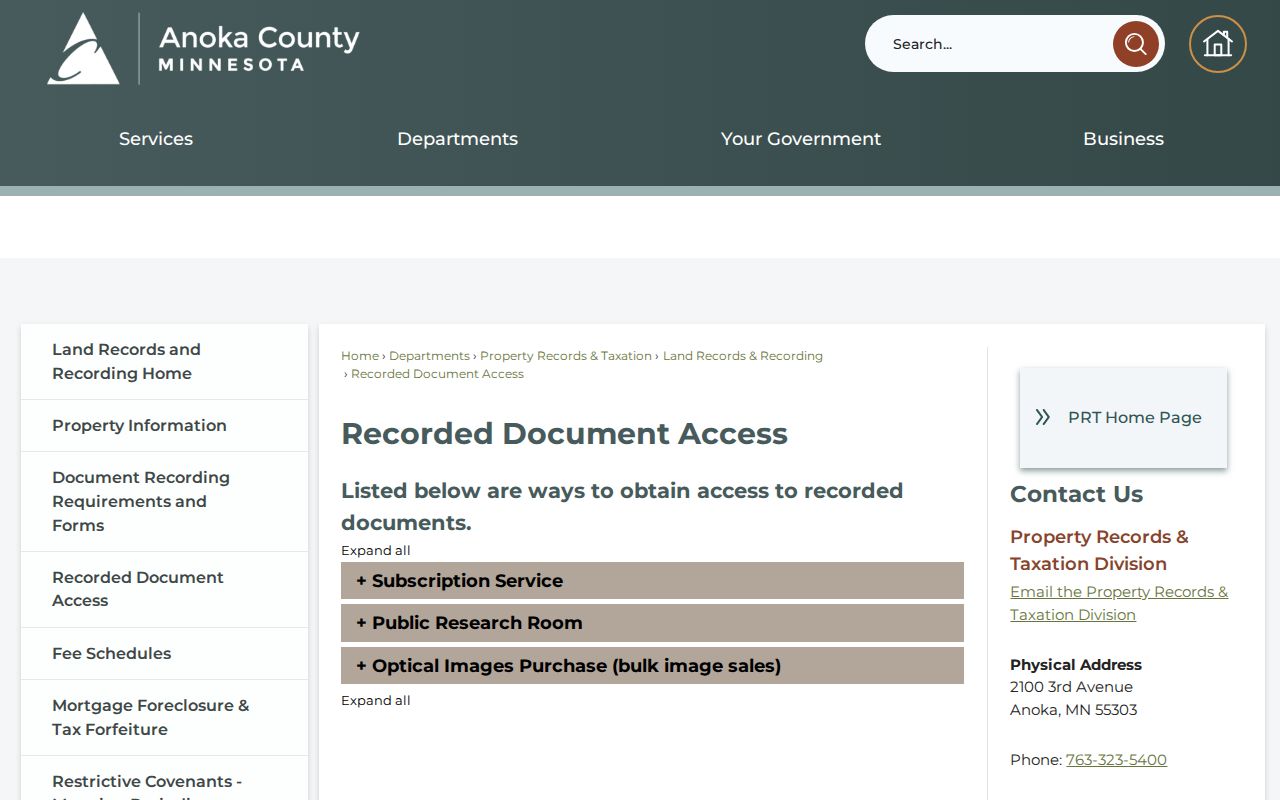 Andover previous residents recorder access options for deed research